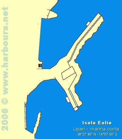 Marina corta di Lipari/Lipari Isle map