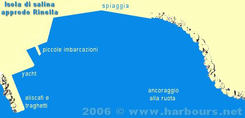 pianta approdo Rinella/ Rinella harbours map