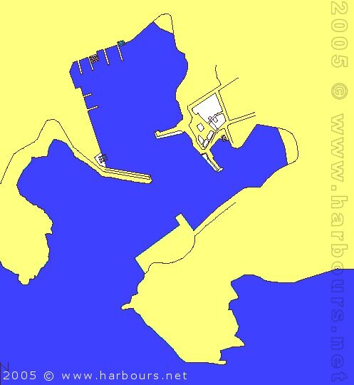 Carta nautica porto di Lampedusa -Lampedusa port-map/