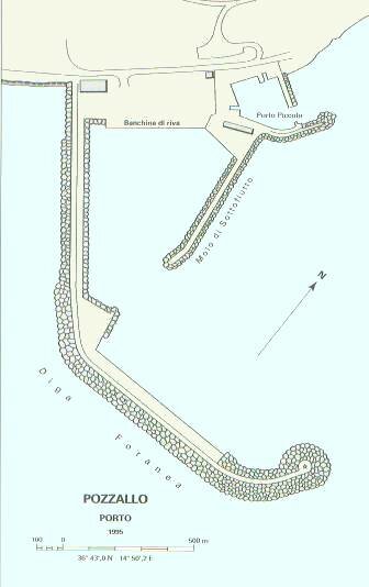Cartina porto di Pozzallo - Pozzallo nautic chart - Not for navigation use - Da non utilizzare per la navigazione