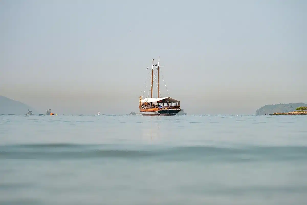 Transenna sulla spiaggia con tracce di tartarughine all'alba